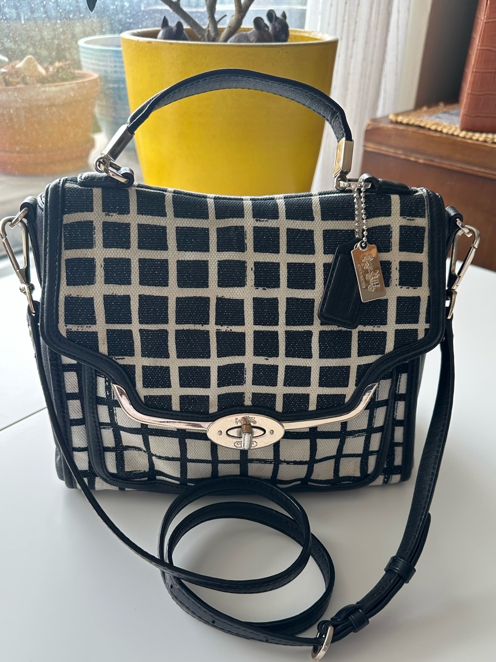 🌟 RARE 🌟 Coach Madison Graphic Print Sadie Flap Satchel + Strap